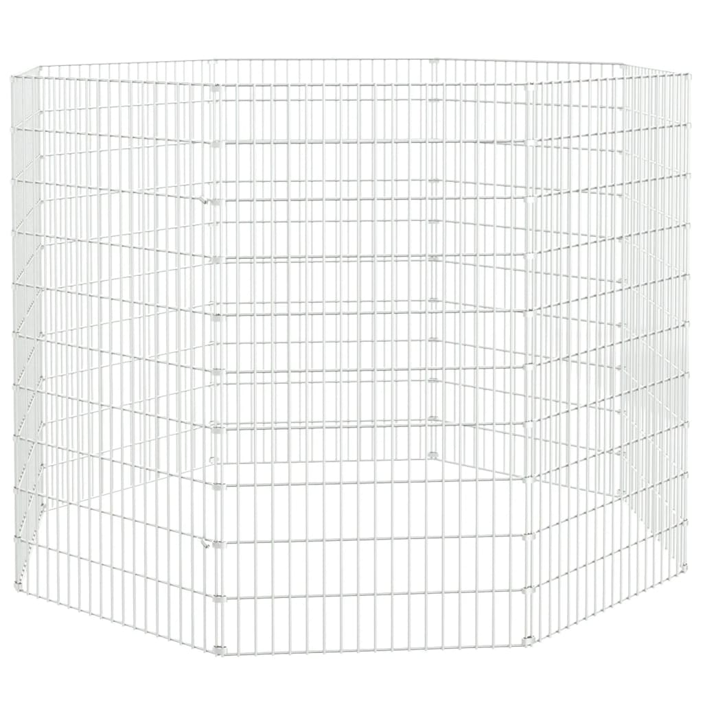 vidaXL Adăpost pentru animale cu 8 panouri, 54x100 cm, fier galvanizat vidaXL Adăpost pentru animale cu 8 panouri, 54x100 cm, fier galvanizat