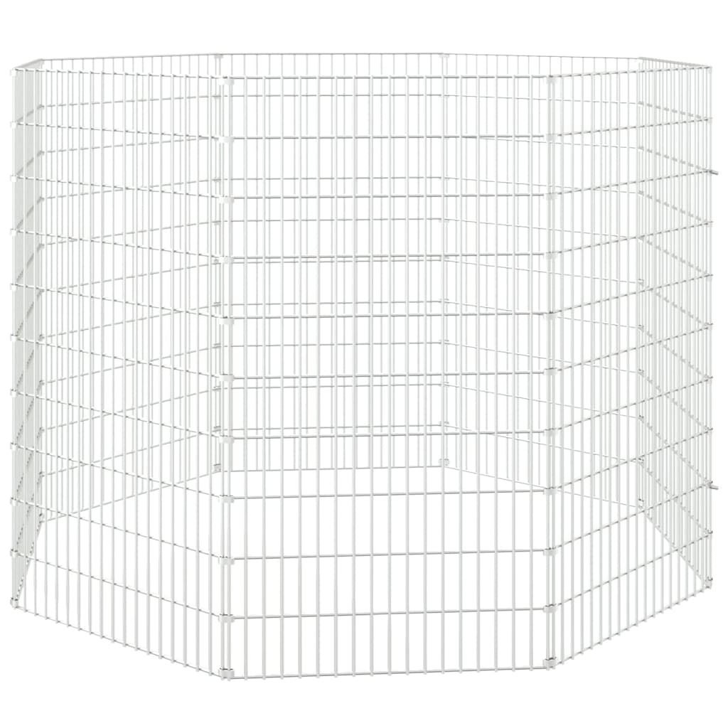 vidaXL Adăpost pentru animale cu 8 panouri, 54x100 cm, fier galvanizat vidaXL Adăpost pentru animale cu 8 panouri, 54x100 cm, fier galvanizat