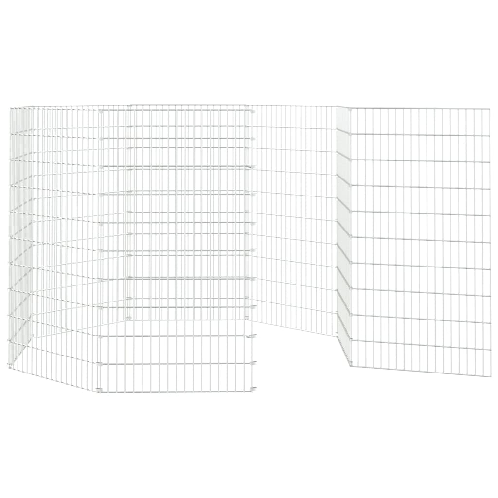 vidaXL Adăpost pentru animale cu 8 panouri, 54x100 cm, fier galvanizat vidaXL Adăpost pentru animale cu 8 panouri, 54x100 cm, fier galvanizat