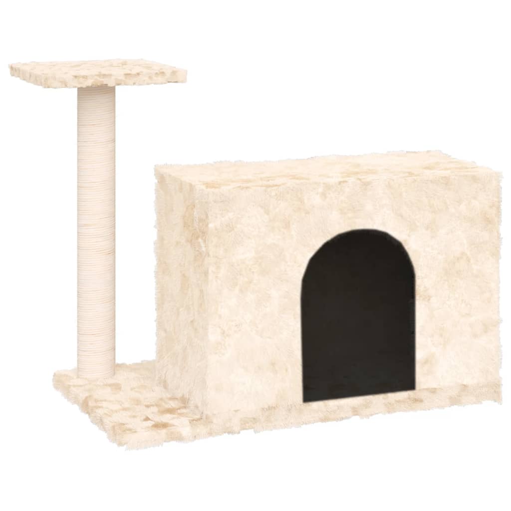vidaXL Ansamblu de pisici cu stâlp din funie de sisal, crem, 51 cm vidaXL Ansamblu de pisici cu stâlp din funie de sisal, crem, 51 cm