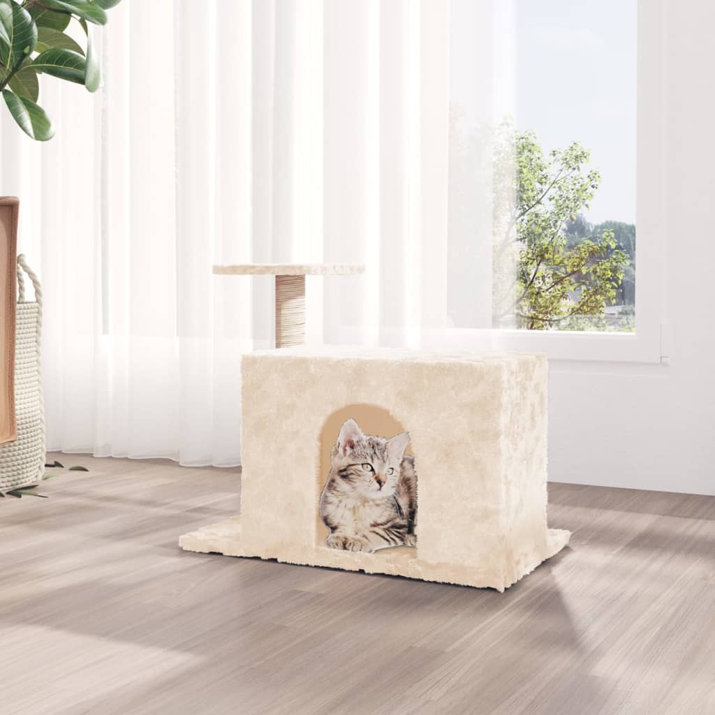vidaXL Ansamblu de pisici cu stâlp din funie de sisal, crem, 51 cm vidaXL Ansamblu de pisici cu stâlp din funie de sisal, crem, 51 cm