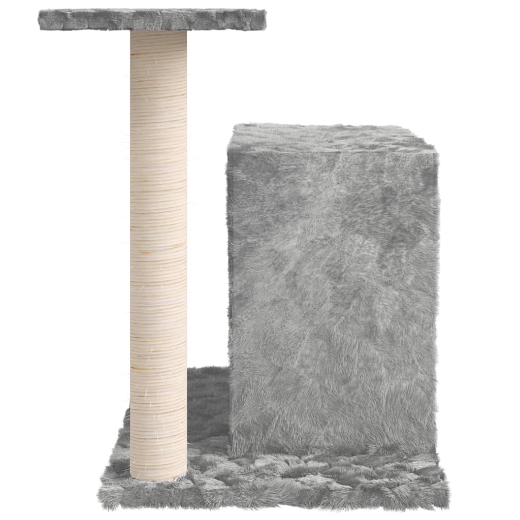 vidaXL Ansamblu pisici, stâlpi din funie sisal, gri deschis, 51 cm
