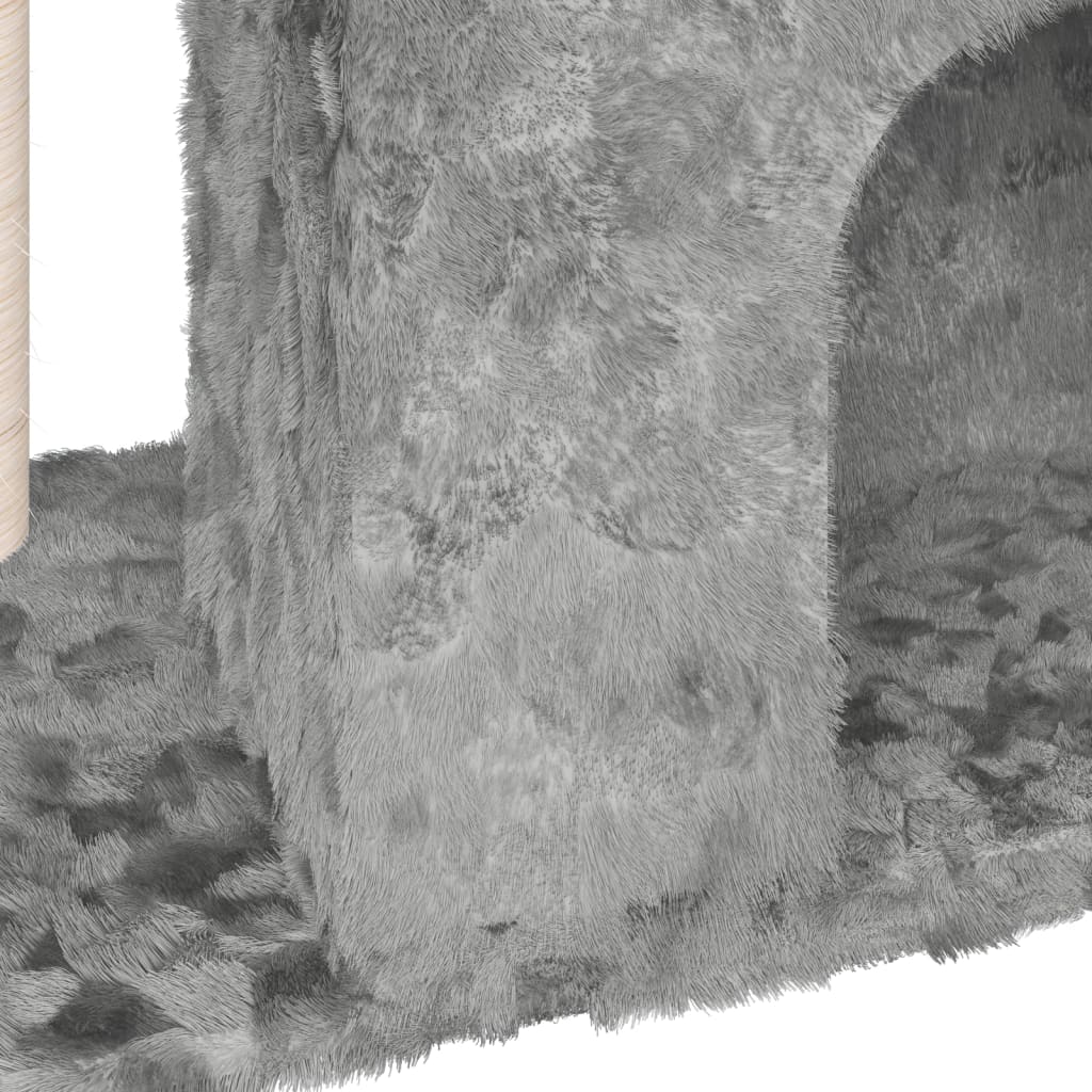 vidaXL Ansamblu pisici, stâlpi din funie sisal, gri deschis, 51 cm