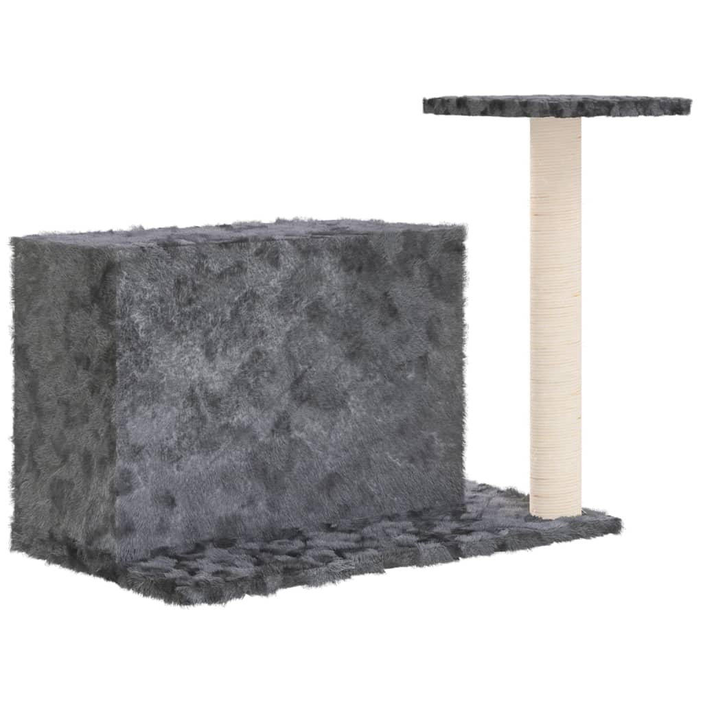 vidaXL Ansamblu pisici cu stâlp din funie de sisal, gri închis, 51 cm vidaXL Ansamblu pisici cu stâlp din funie de sisal, gri închis, 51 cm