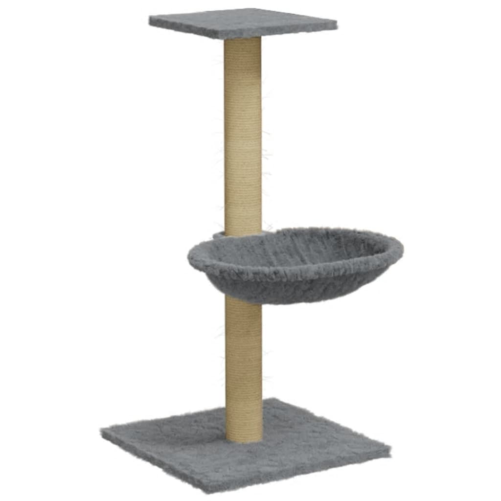 vidaXL Ansamblu de pisici, stâlp din funie sisal, gri deschis, 74 cm vidaXL Ansamblu de pisici, stâlp din funie sisal, gri deschis, 74 cm