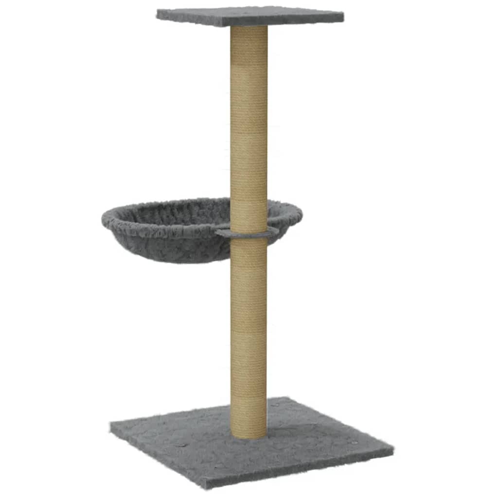 vidaXL Ansamblu de pisici, stâlp din funie sisal, gri deschis, 74 cm vidaXL Ansamblu de pisici, stâlp din funie sisal, gri deschis, 74 cm