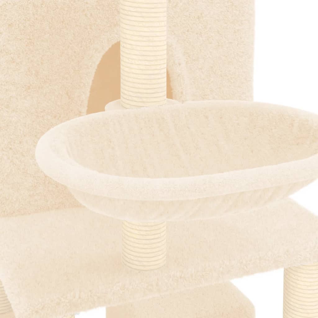 vidaXL Ansamblu de pisici cu stâlpi din funie de sisal, crem, 180 cm vidaXL Ansamblu de pisici cu stâlpi din funie de sisal, crem, 180 cm