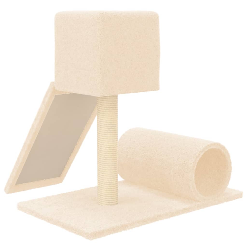 vidaXL Ansamblu de pisici cu stâlp din funie de sisal, crem, 59 cm vidaXL Ansamblu de pisici cu stâlp din funie de sisal, crem, 59 cm