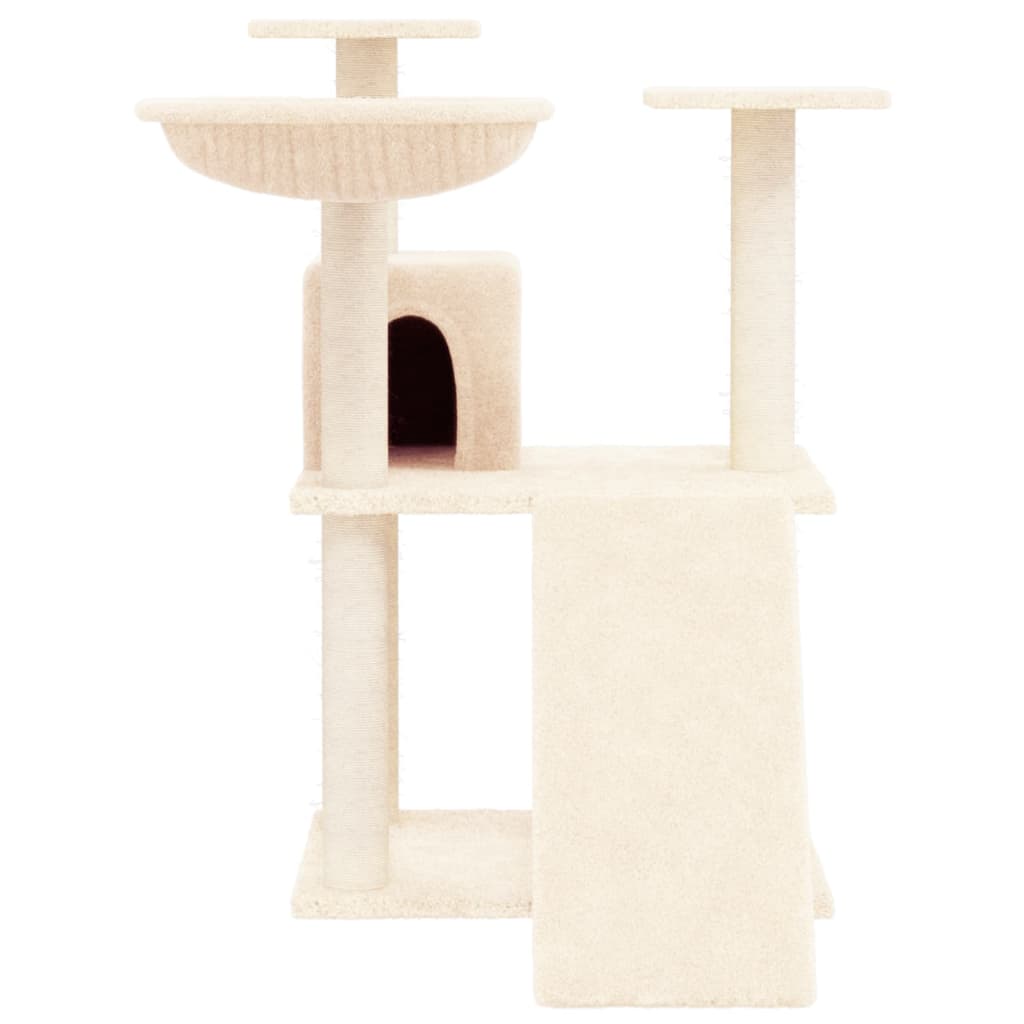 vidaXL Ansamblu de pisici cu stâlpi din funie de sisal, crem, 83 cm vidaXL Ansamblu de pisici cu stâlpi din funie de sisal, crem, 83 cm