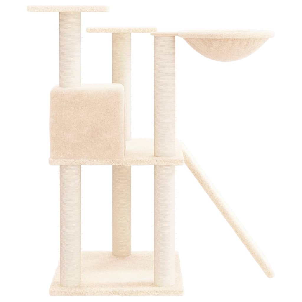 vidaXL Ansamblu de pisici cu stâlpi din funie de sisal, crem, 83 cm vidaXL Ansamblu de pisici cu stâlpi din funie de sisal, crem, 83 cm