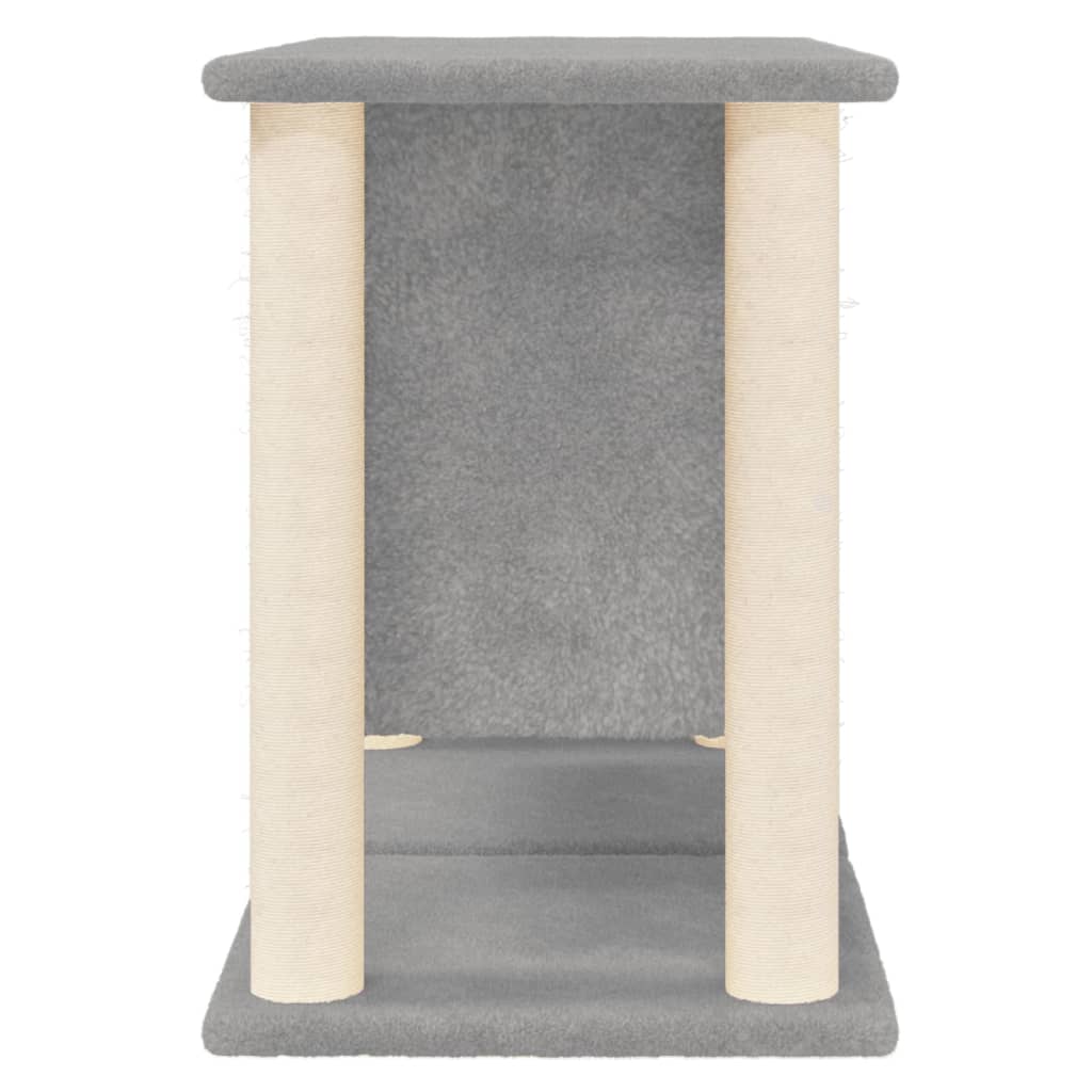 vidaXL Ansamblu de pisici, stâlpi din funie sisal, gri deschis, 50 cm vidaXL Ansamblu de pisici, stâlpi din funie sisal, gri deschis, 50 cm
