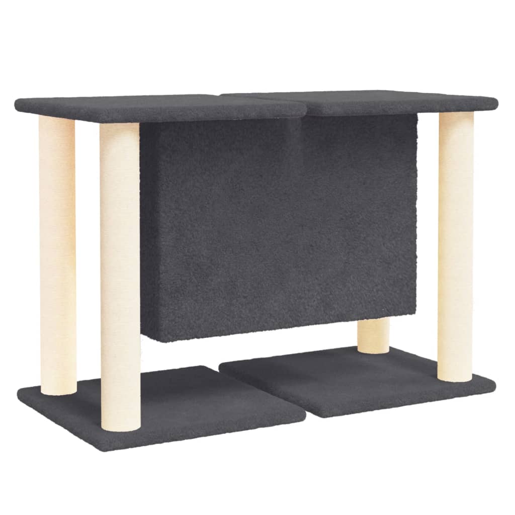 vidaXL Ansamblu de pisici, stâlpi din funie sisal, gri închis, 50 cm vidaXL Ansamblu de pisici, stâlpi din funie sisal, gri închis, 50 cm
