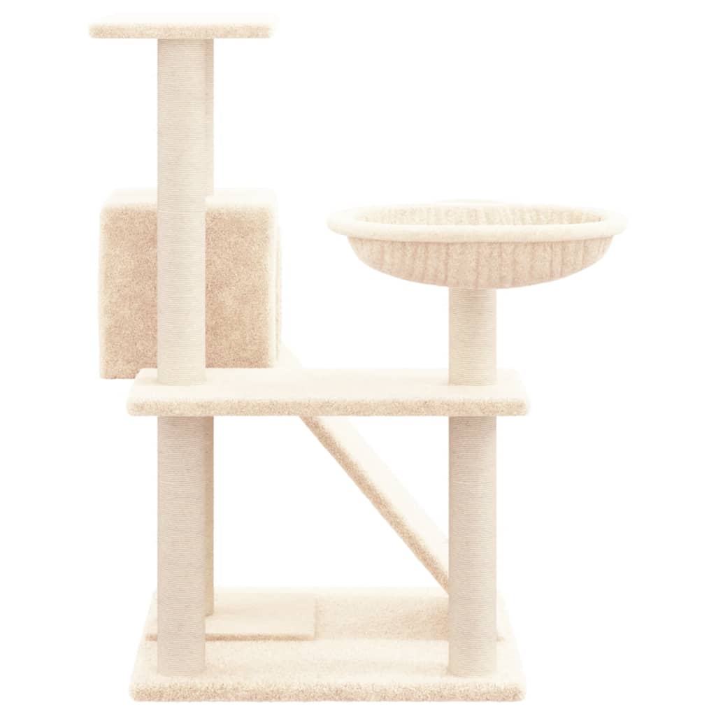 vidaXL Ansamblu de pisici cu stâlpi din funie de sisal, crem, 82 cm vidaXL Ansamblu de pisici cu stâlpi din funie de sisal, crem, 82 cm