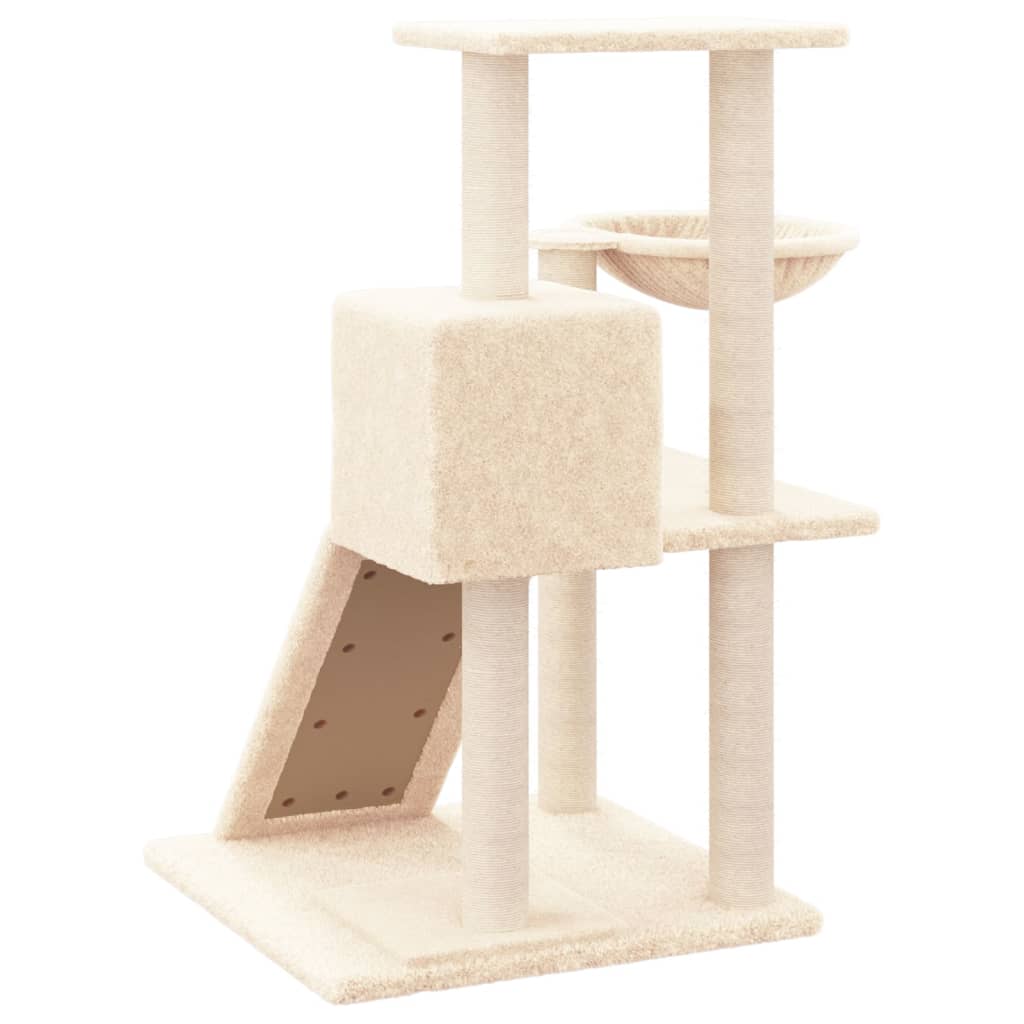 vidaXL Ansamblu de pisici cu stâlpi din funie de sisal, crem, 82 cm vidaXL Ansamblu de pisici cu stâlpi din funie de sisal, crem, 82 cm