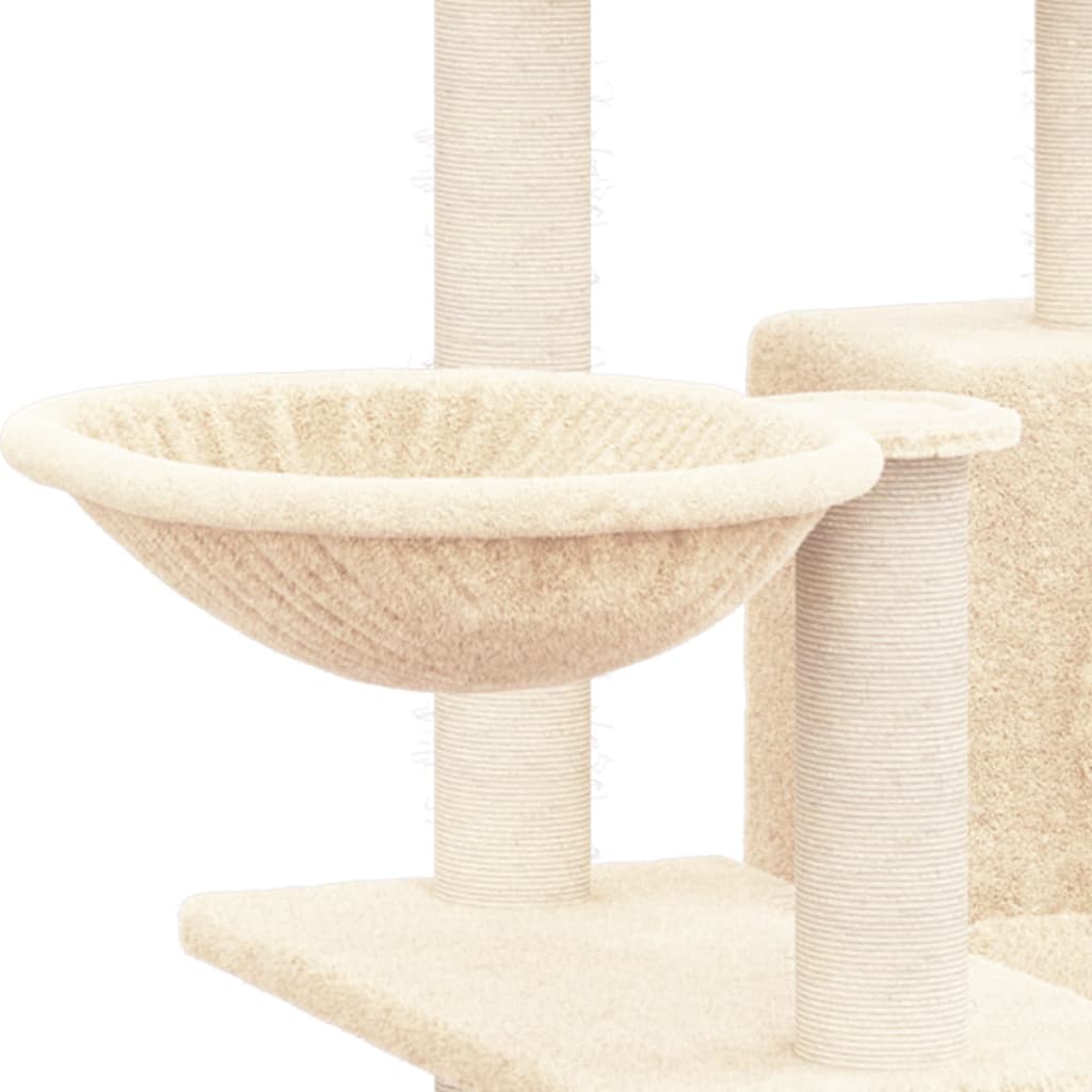 vidaXL Ansamblu de pisici cu stâlpi din funie de sisal, crem, 82 cm vidaXL Ansamblu de pisici cu stâlpi din funie de sisal, crem, 82 cm