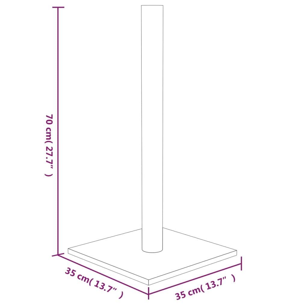 vidaXL Stâlp de zgâriere pentru pisici, gri deschis, 35x35x70 cm vidaXL Stâlp de zgâriere pentru pisici, gri deschis, 35x35x70 cm