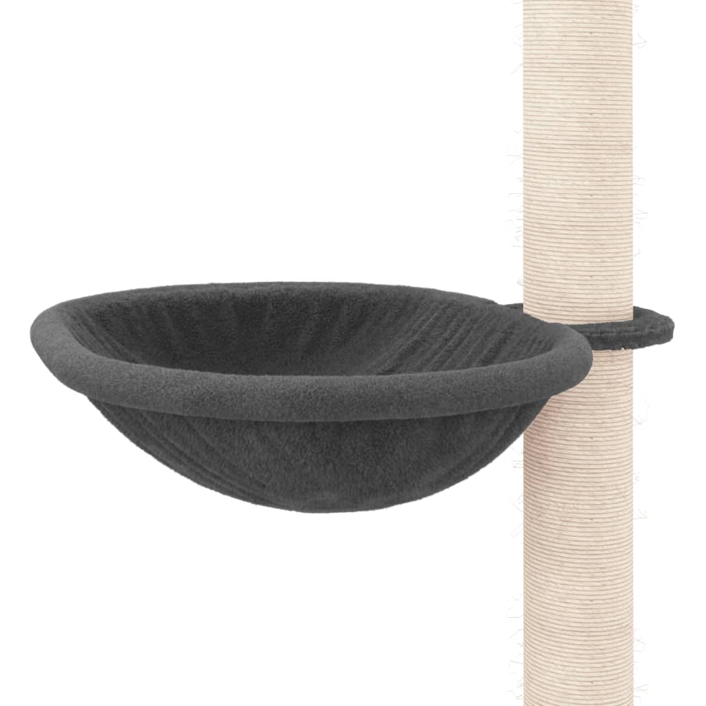 vidaXL Ansamblu pisici podea până la tavan, gri închis, 263,5-289,5 cm vidaXL Ansamblu pisici podea până la tavan, gri închis, 263,5-289,5 cm