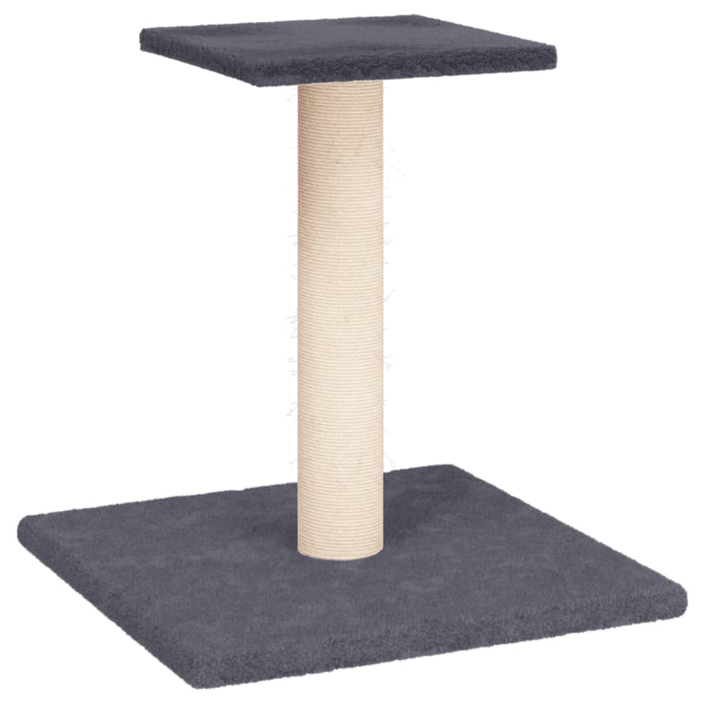 vidaXL Stâlp de zgâriat pentru pisici cu platformă, gri închis, 38 cm vidaXL Stâlp de zgâriat pentru pisici cu platformă, gri închis, 38 cm