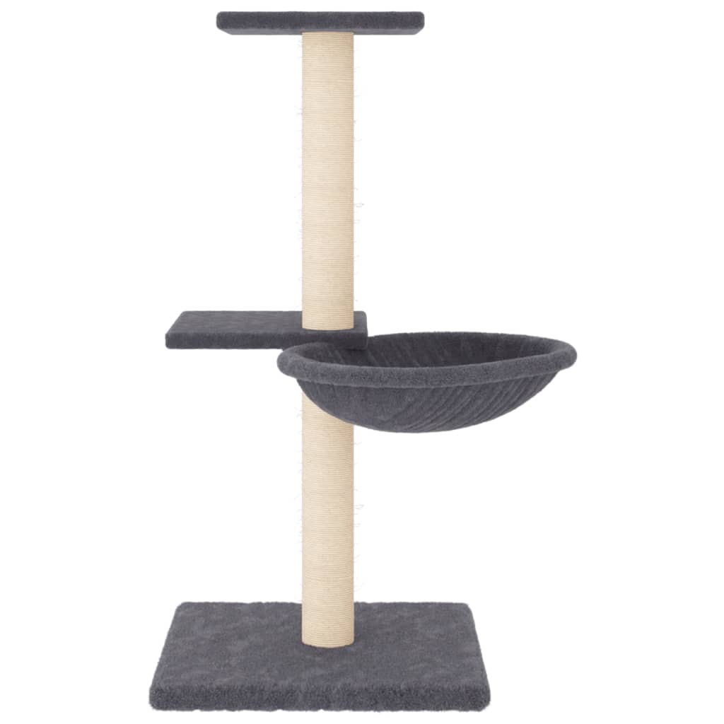 vidaXL Ansamblu pisici cu stâlpi din funie sisal, gri închis, 72 cm vidaXL Ansamblu pisici cu stâlpi din funie sisal, gri închis, 72 cm