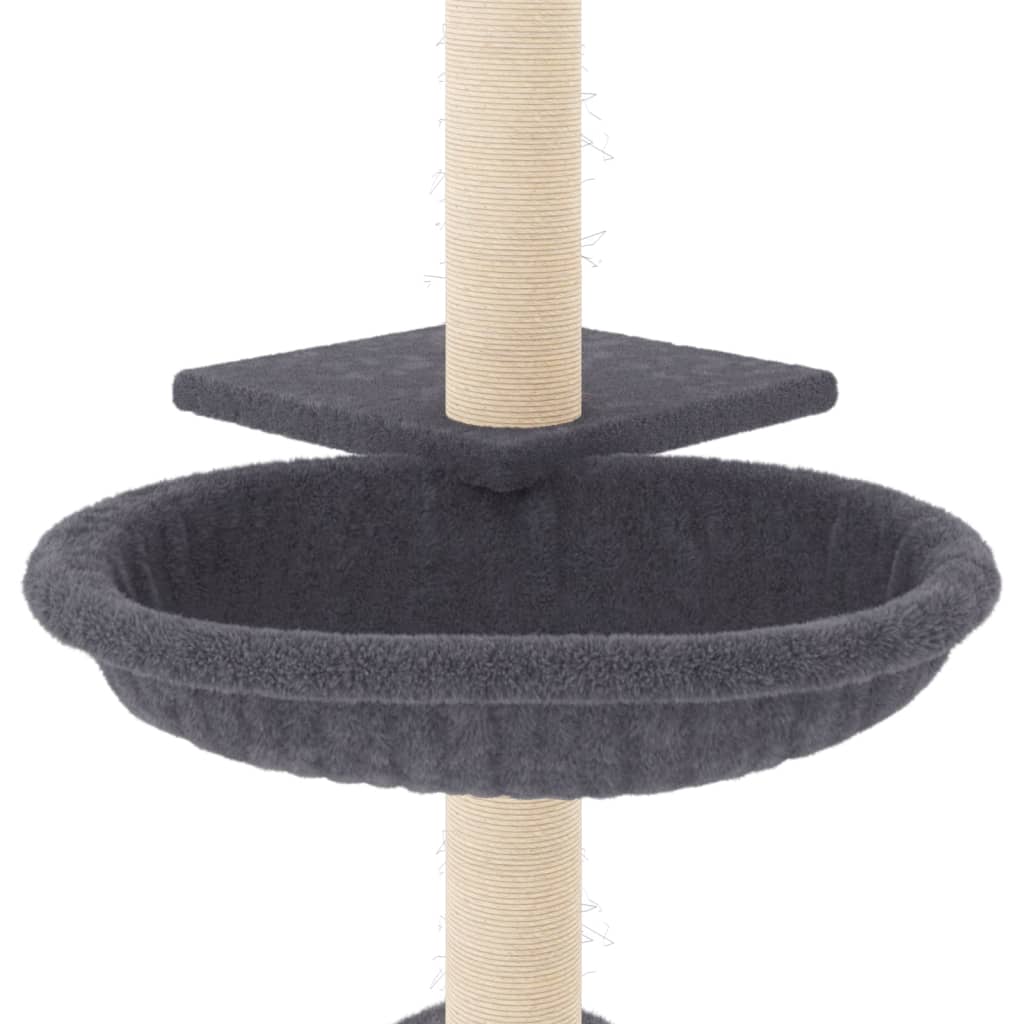 vidaXL Ansamblu pisici cu stâlpi din funie sisal, gri închis, 72 cm vidaXL Ansamblu pisici cu stâlpi din funie sisal, gri închis, 72 cm