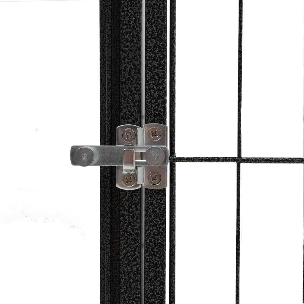 vidaXL Padoc pentru câini cu 4 panouri, negru, 100x50 cm, oțel vidaXL Padoc pentru câini cu 4 panouri, negru, 100x50 cm, oțel