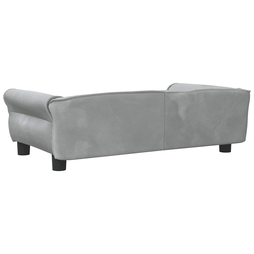 vidaXL Pat de câini, gri deschis, 95x55x30 cm, catifea vidaXL Pat de câini, gri deschis, 95x55x30 cm, catifea