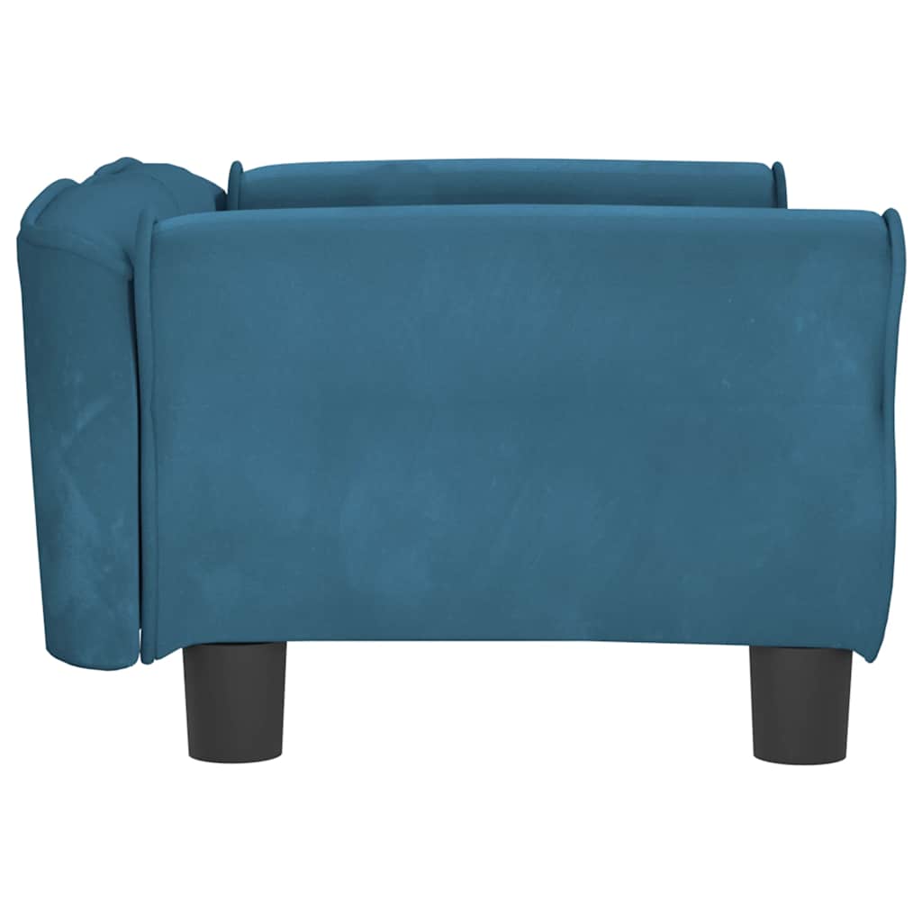 vidaXL Pat de câini, albastru, 70x45x30 cm, catifea vidaXL Pat de câini, albastru, 70x45x30 cm, catifea