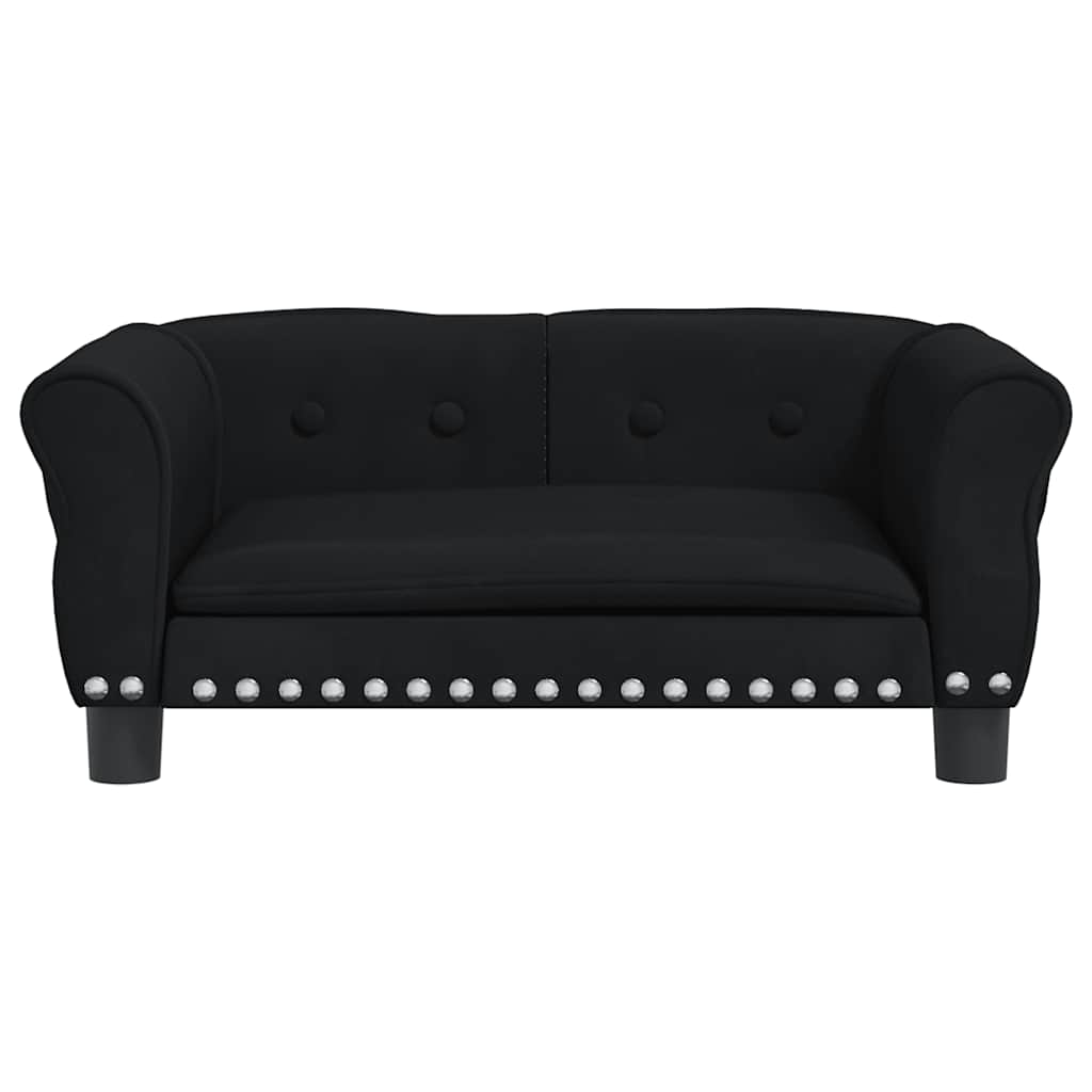 vidaXL Pat de câini, negru, 70x45x30 cm, catifea vidaXL Pat de câini, negru, 70x45x30 cm, catifea