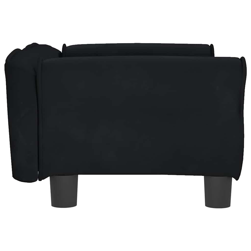 vidaXL Pat de câini, negru, 70x45x30 cm, catifea vidaXL Pat de câini, negru, 70x45x30 cm, catifea