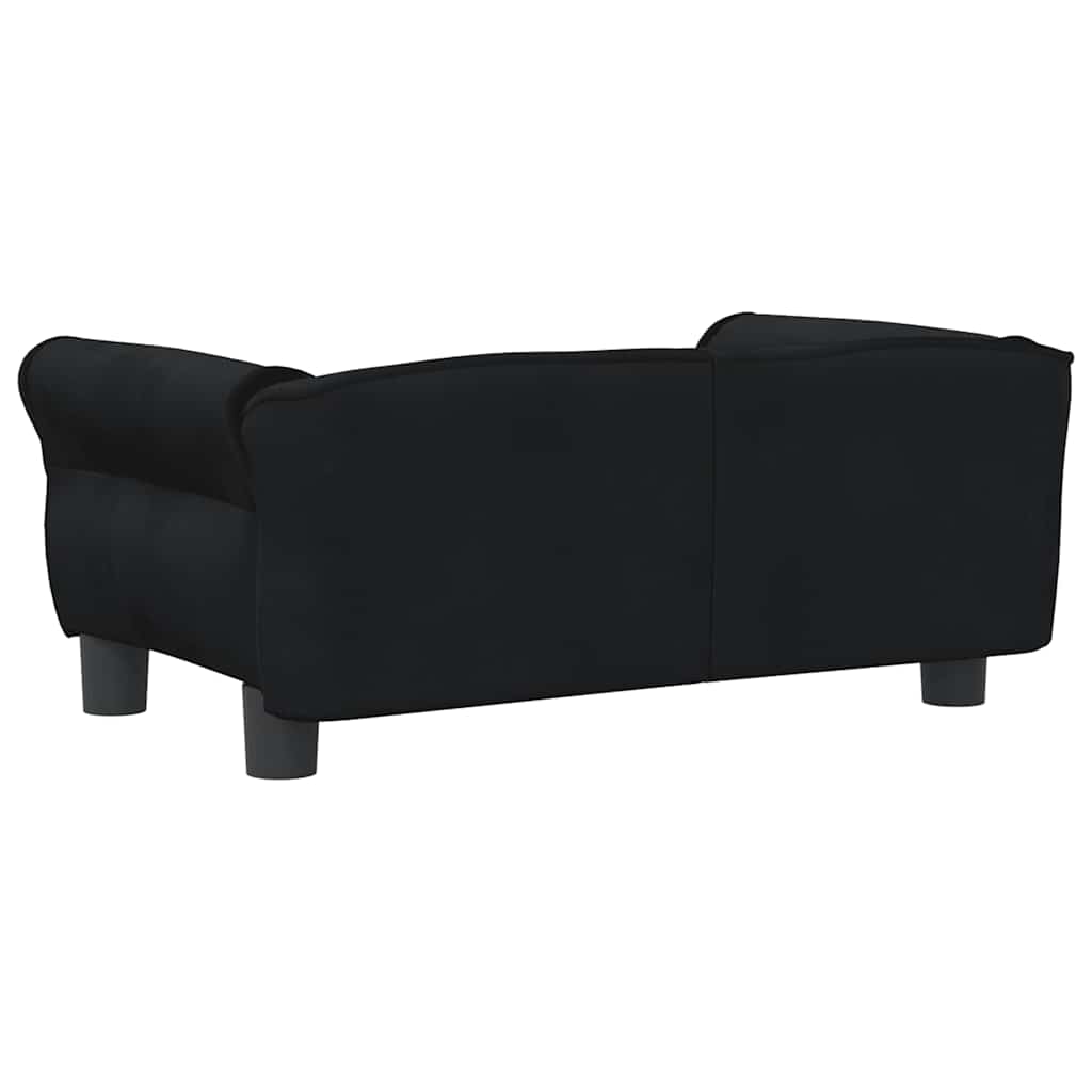 vidaXL Pat de câini, negru, 70x45x30 cm, catifea vidaXL Pat de câini, negru, 70x45x30 cm, catifea