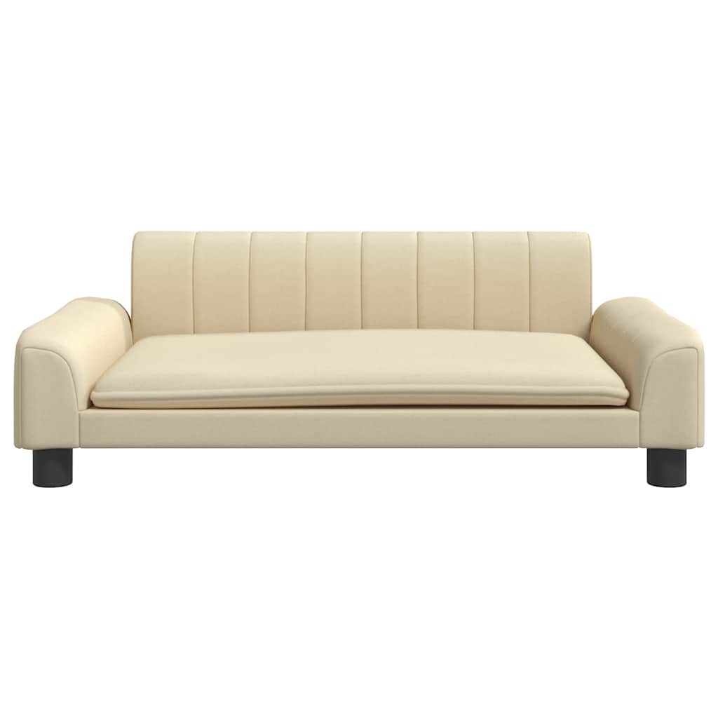 vidaXL Pat de câini, crem, 90x53x30 cm, material textil