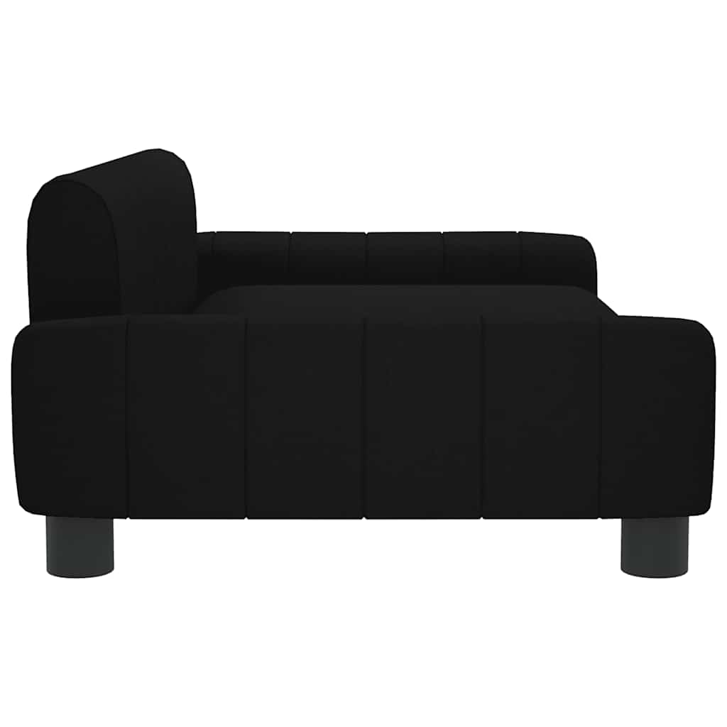 vidaXL Pat de câini, negru, 90x53x30 cm, material textil vidaXL Pat de câini, negru, 90x53x30 cm, material textil