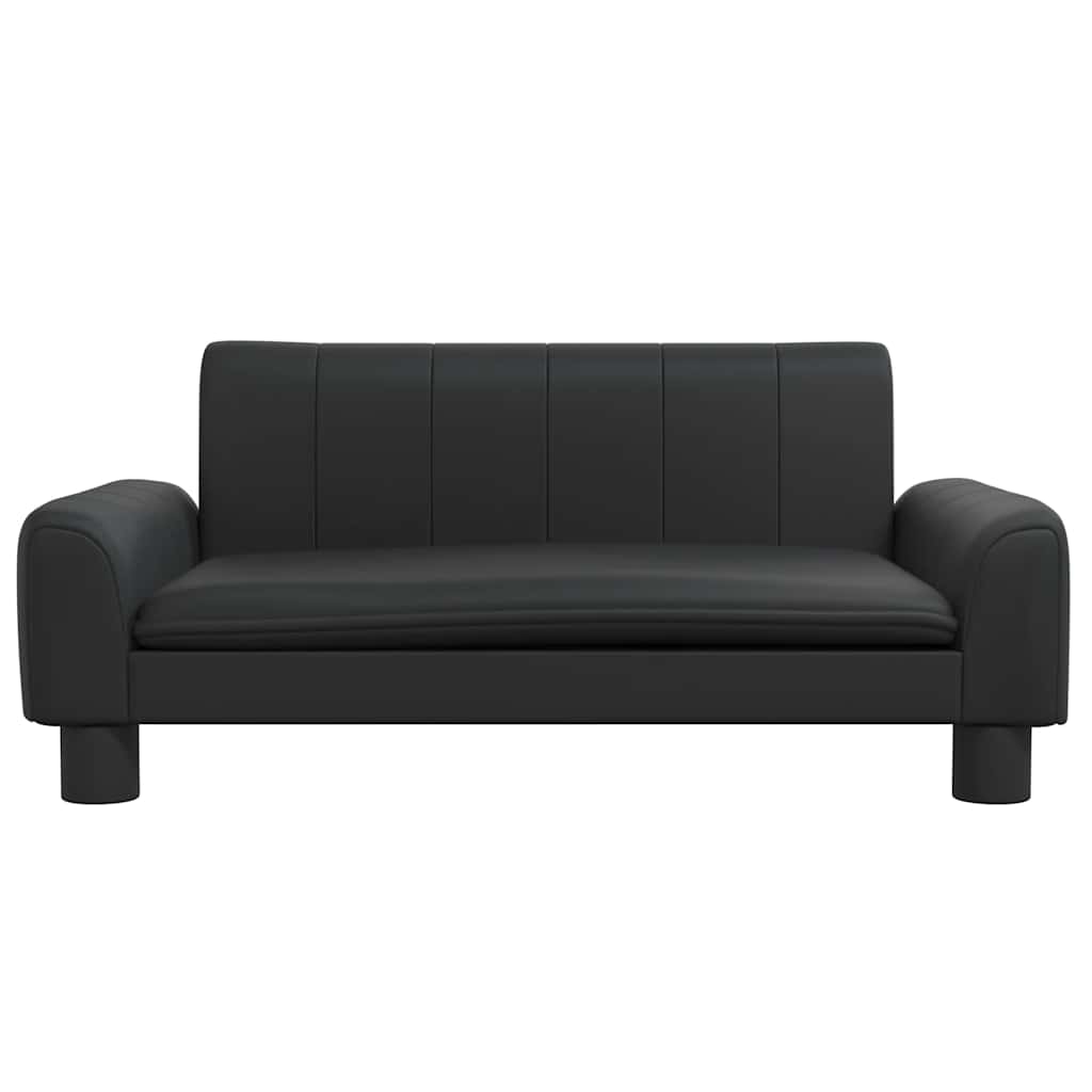 vidaXL Pat de câini, negru, 70x45x30 cm, piele ecologică vidaXL Pat de câini, negru, 70x45x30 cm, piele ecologică