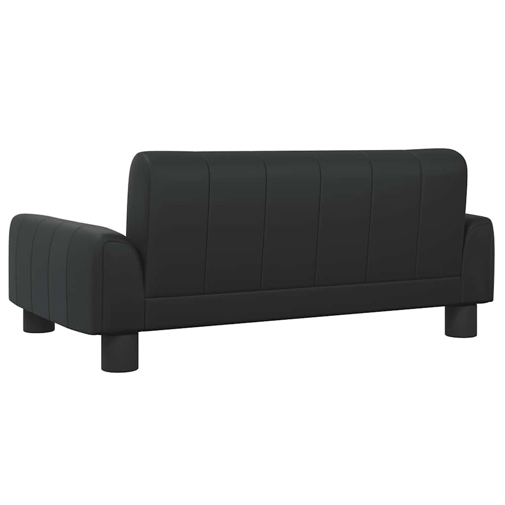 vidaXL Pat de câini, negru, 70x45x30 cm, piele ecologică vidaXL Pat de câini, negru, 70x45x30 cm, piele ecologică