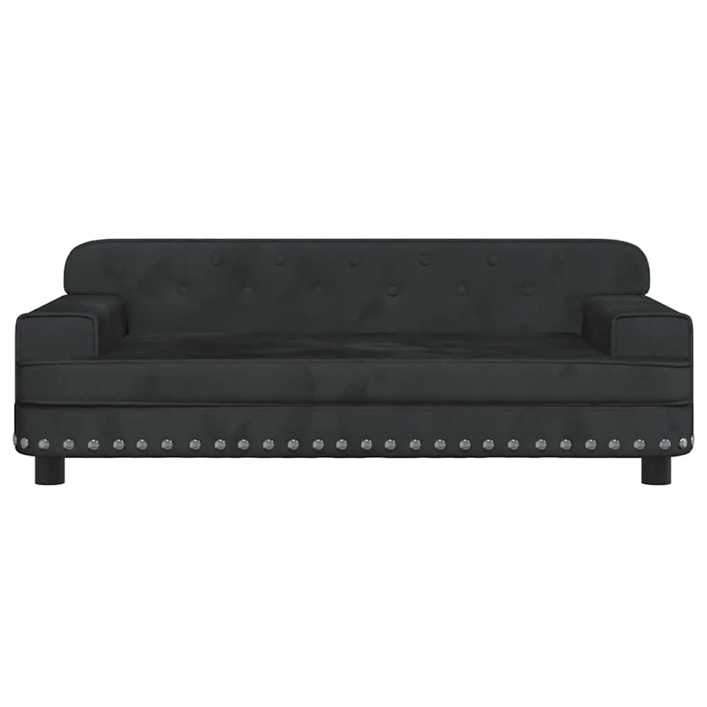 vidaXL Pat de câini, negru, 90x53x30 cm, catifea vidaXL Pat de câini, negru, 90x53x30 cm, catifea