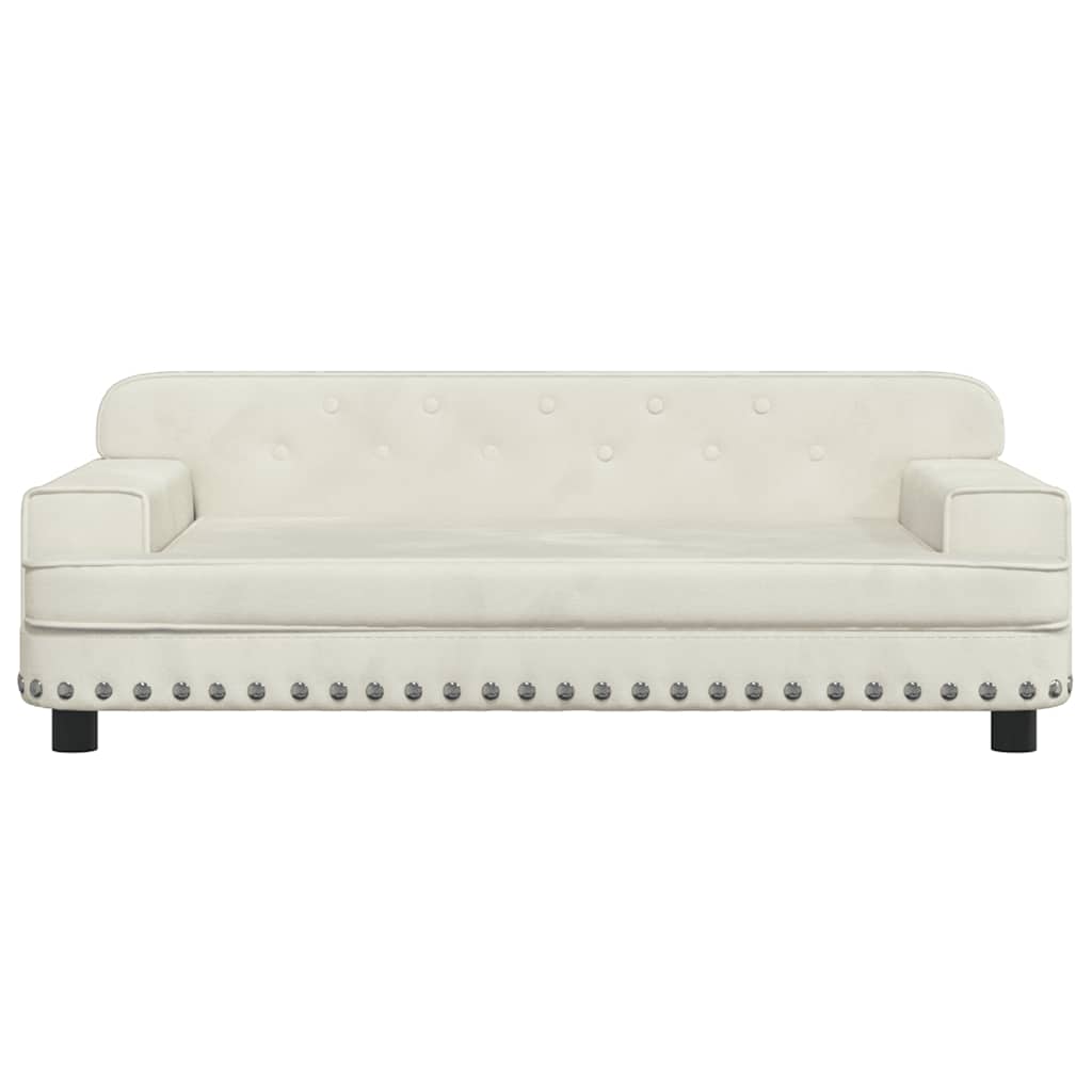 vidaXL Pat de câini, crem, 90x53x30 cm, catifea vidaXL Pat de câini, crem, 90x53x30 cm, catifea