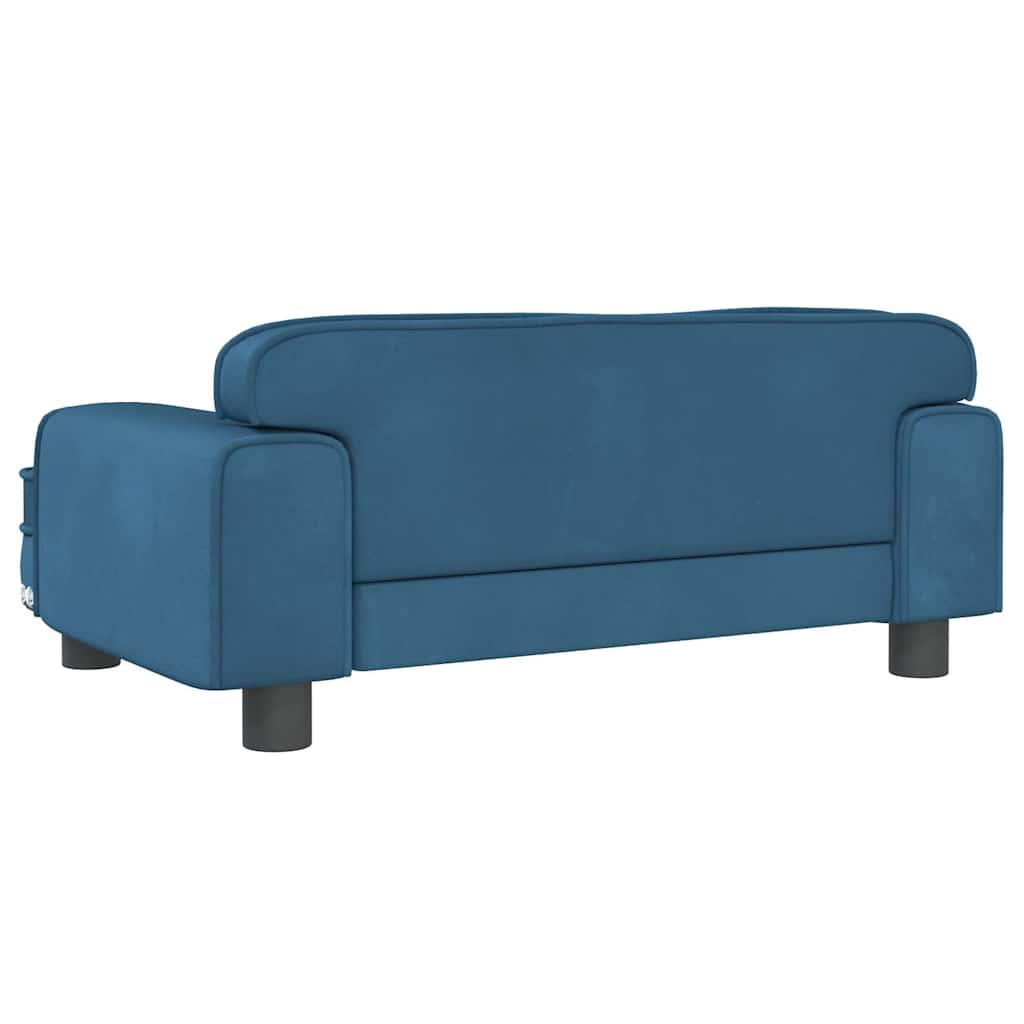 vidaXL Pat de câini, albastru, 70x45x30 cm, catifea vidaXL Pat de câini, albastru, 70x45x30 cm, catifea