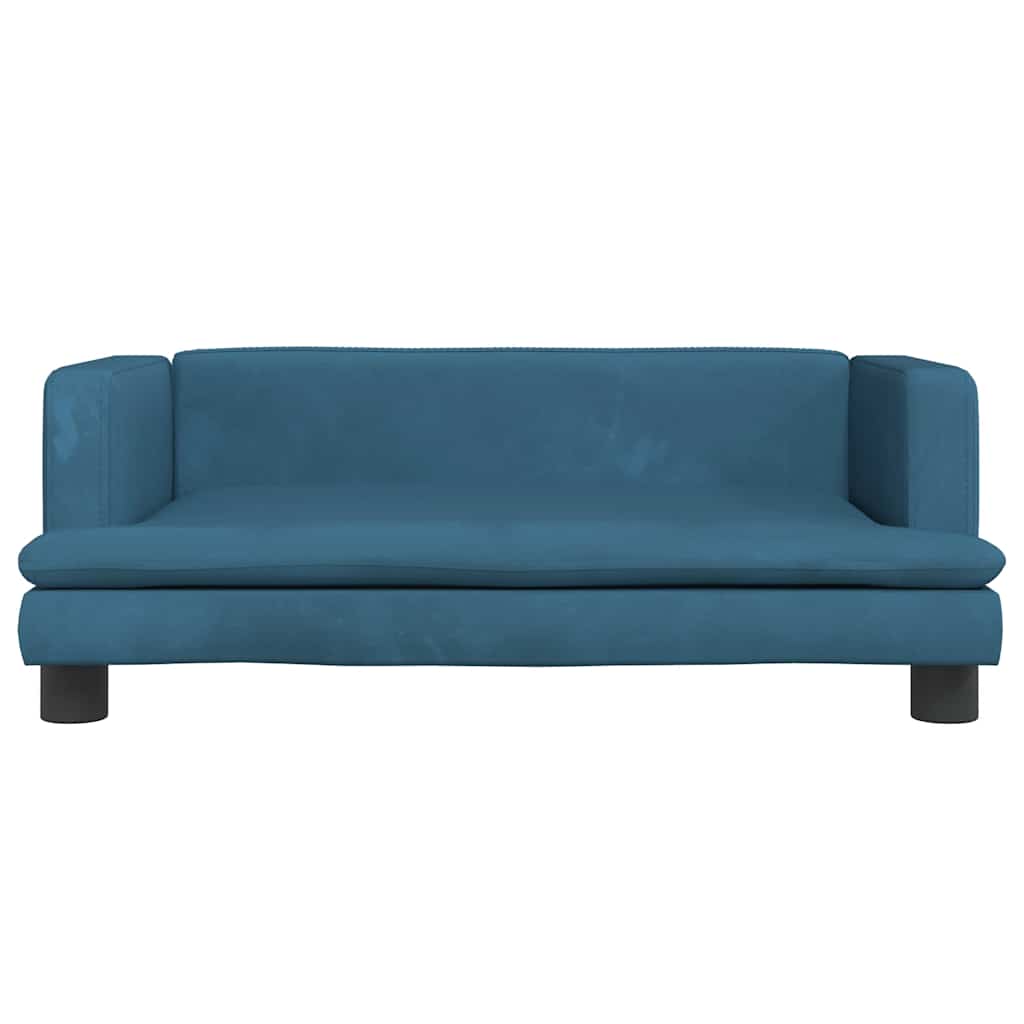 vidaXL Pat de câini, albastru, 80x45x30 cm, catifea vidaXL Pat de câini, albastru, 80x45x30 cm, catifea