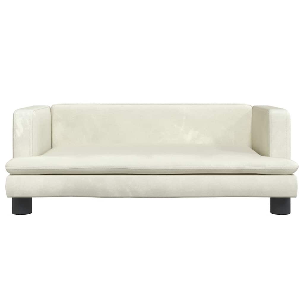 vidaXL Pat de câini, crem, 80x45x30 cm, catifea vidaXL Pat de câini, crem, 80x45x30 cm, catifea