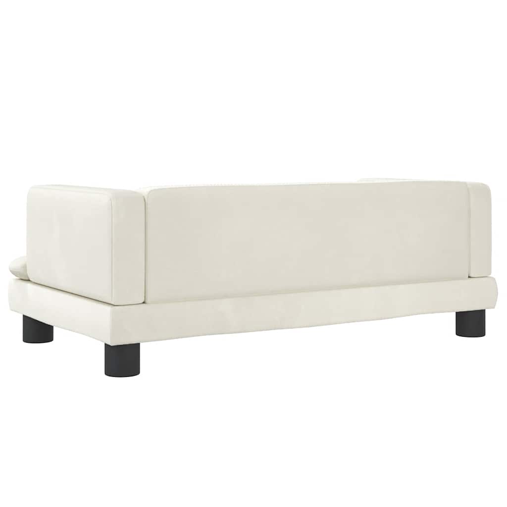 vidaXL Pat de câini, crem, 80x45x30 cm, catifea vidaXL Pat de câini, crem, 80x45x30 cm, catifea