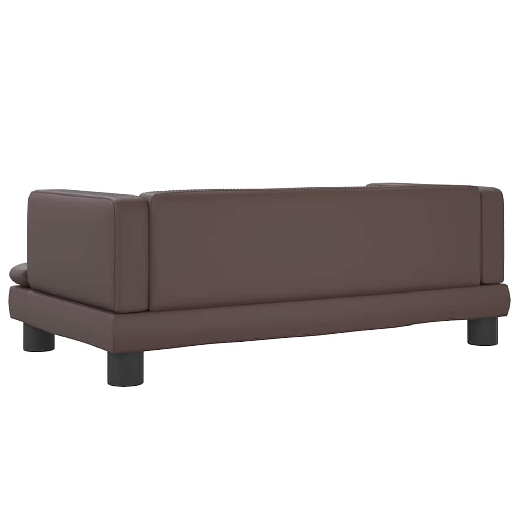 vidaXL Pat de câini, maro, 80x45x30 cm, piele ecologică vidaXL Pat de câini, maro, 80x45x30 cm, piele ecologică