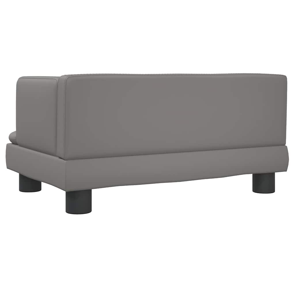 vidaXL Pat de câini, gri, 60x40x30 cm, piele ecologică vidaXL Pat de câini, gri, 60x40x30 cm, piele ecologică