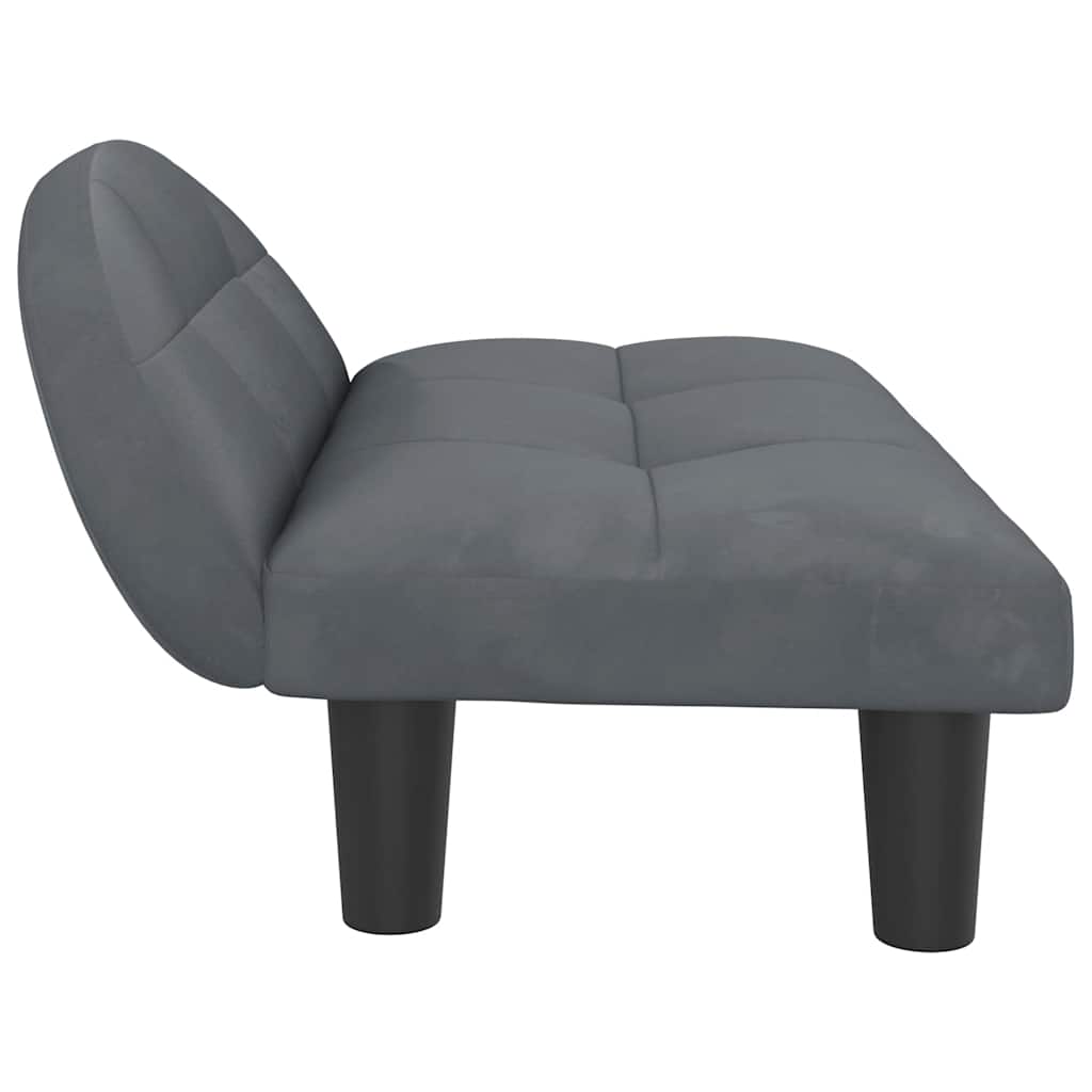 vidaXL Pat de câini, gri închis, 70x52x30 cm, catifea vidaXL Pat de câini, gri închis, 70x52x30 cm, catifea