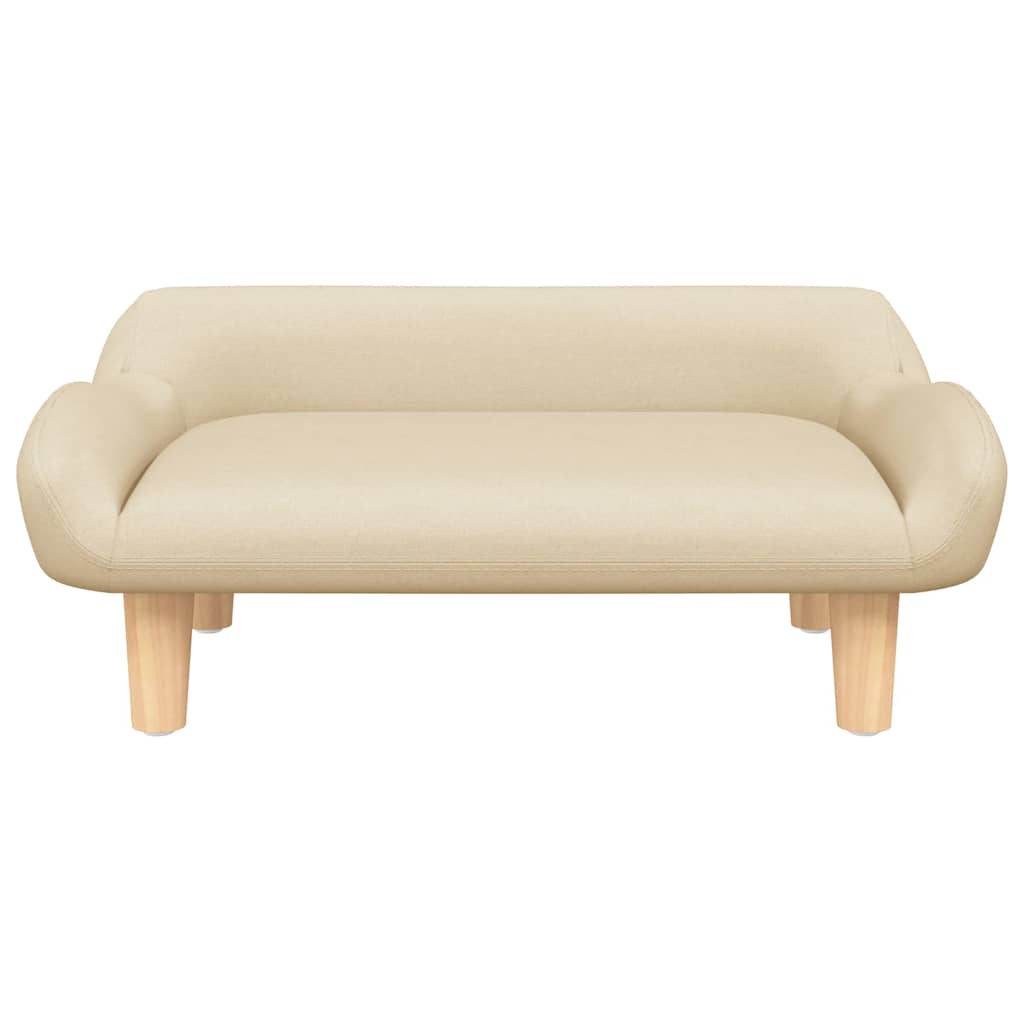 vidaXL Pat de câini, crem, 70x40x24 cm, material textil
