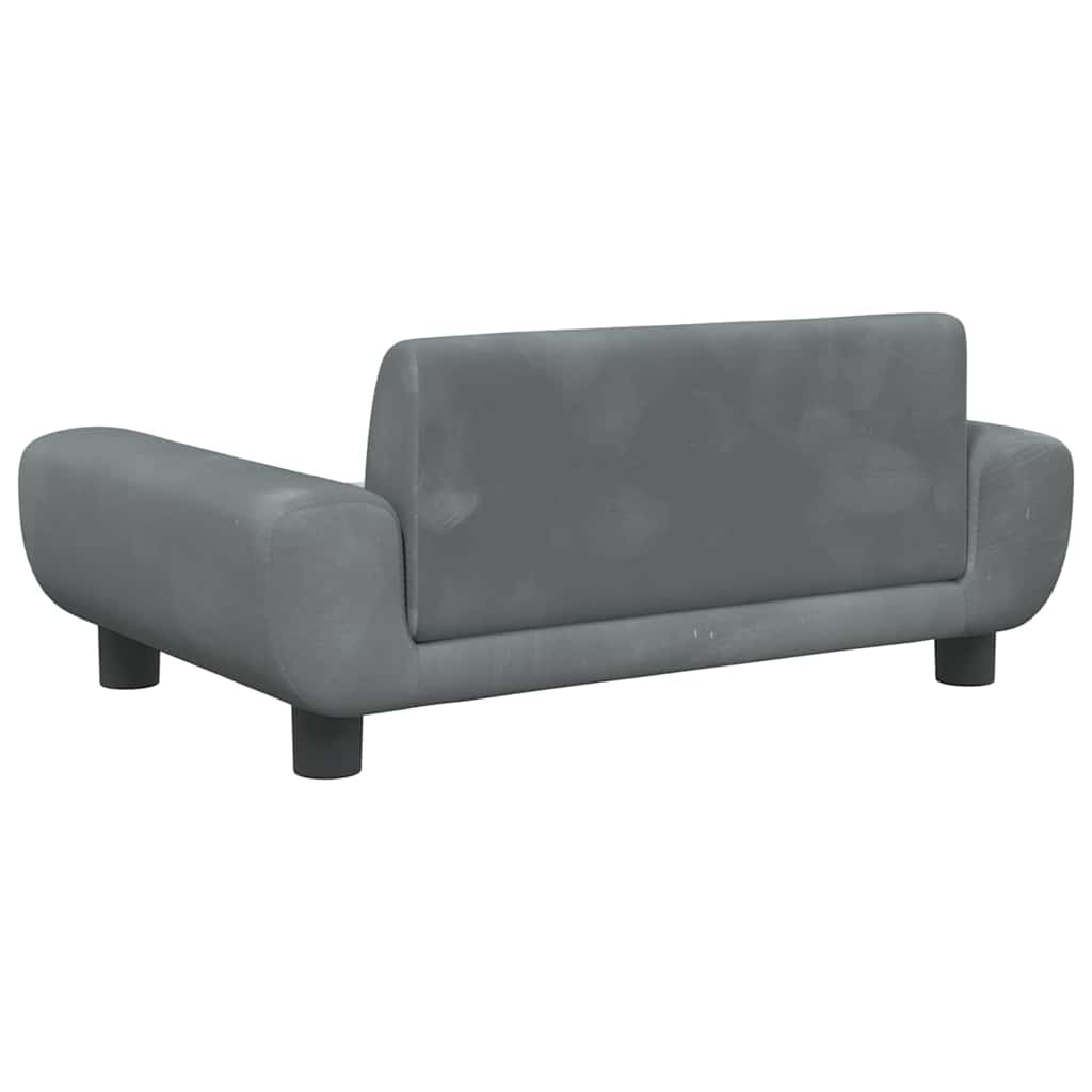 vidaXL Pat de câini, gri închis, 70x45x33 cm, catifea vidaXL Pat de câini, gri închis, 70x45x33 cm, catifea