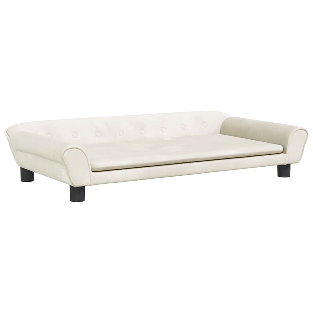 vidaXL Pat de câini, crem, 100x50x21 cm, catifea vidaXL Pat de câini, crem, 100x50x21 cm, catifea