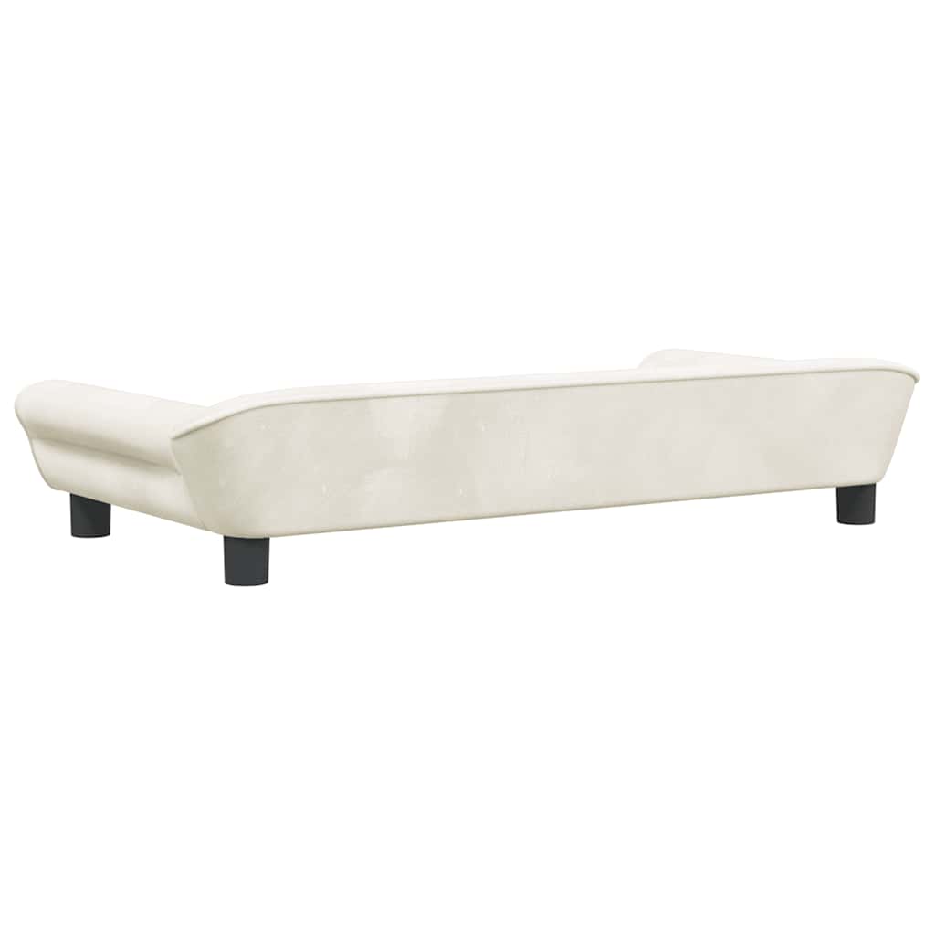 vidaXL Pat de câini, crem, 100x50x21 cm, catifea vidaXL Pat de câini, crem, 100x50x21 cm, catifea
