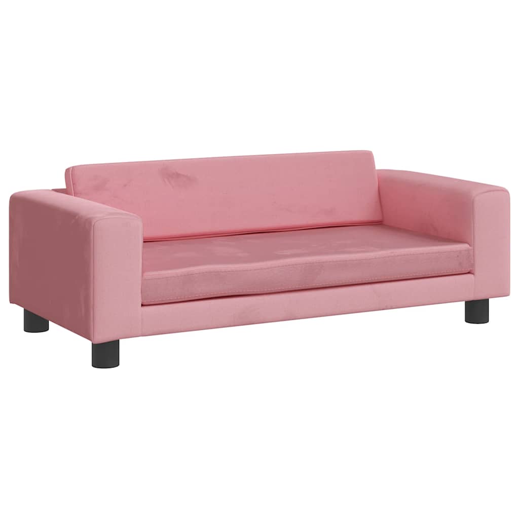 vidaXL Pat pentru câini cu extensie, roz, 100x50x30 cm, catifea vidaXL Pat pentru câini cu extensie, roz, 100x50x30 cm, catifea
