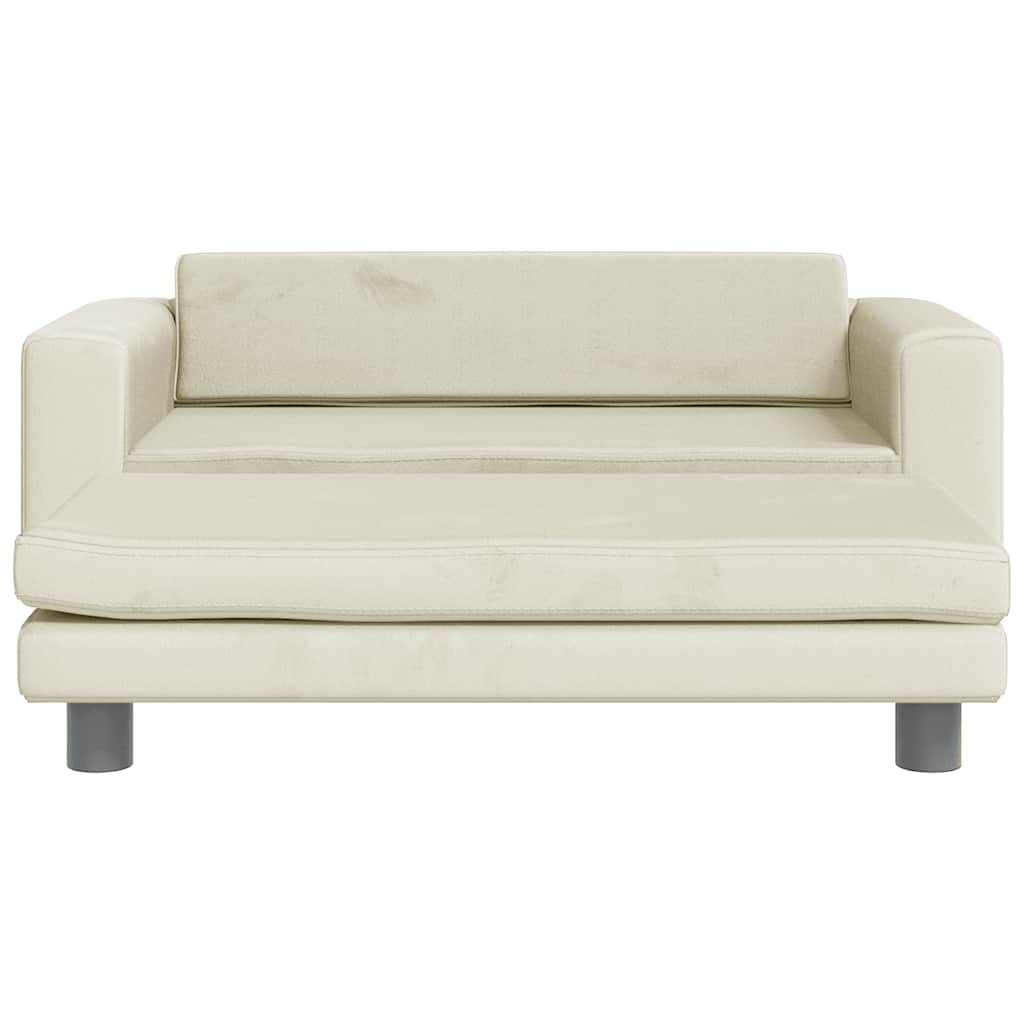 vidaXL Pat pentru câini cu extensie, crem, 100x50x30 cm, catifea vidaXL Pat pentru câini cu extensie, crem, 100x50x30 cm, catifea