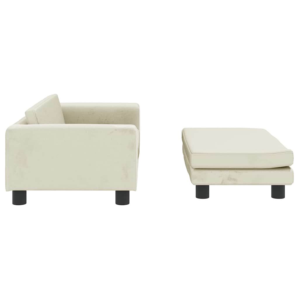 vidaXL Pat pentru câini cu extensie, crem, 100x50x30 cm, catifea vidaXL Pat pentru câini cu extensie, crem, 100x50x30 cm, catifea